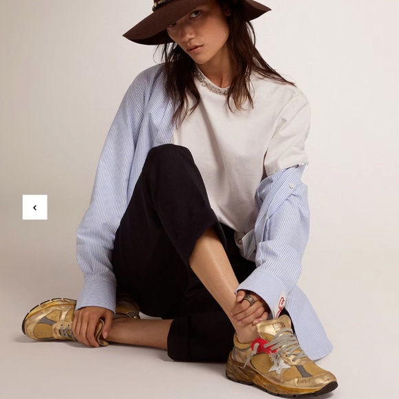 GGDB GOLDEN GOOSE Women's Dad-Star gold with white star, 39 - Picture 1 of 13